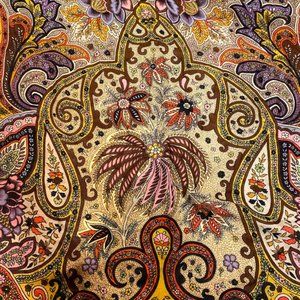 Etro Floral Paisley Silk Wool Scarf